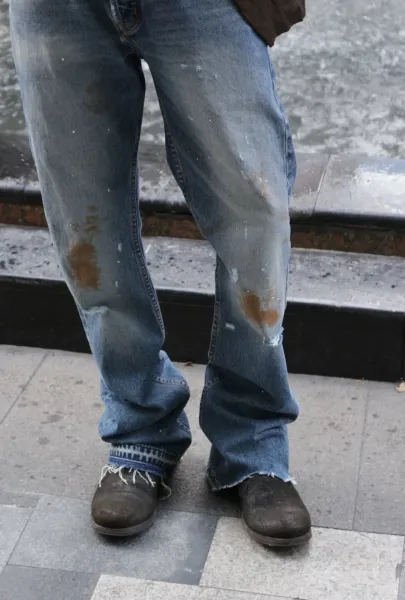 Saint Laurent Ripped Distressed Brown Jeans - 44