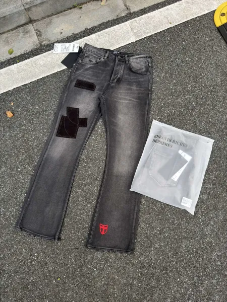 Saint Laurent Ripped Distressed Brown Jeans - 45