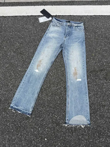 Saint Laurent Ripped Distressed Brown Jeans - 30
