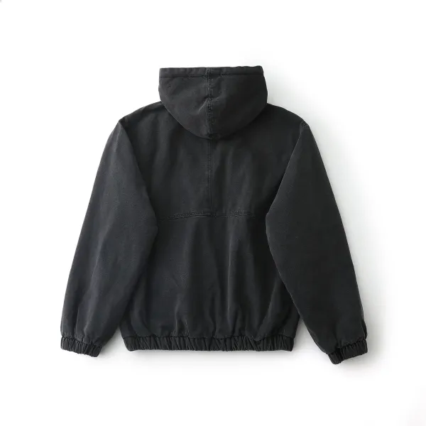 A Bathing Ape Bapesta Logo Embroidered Navy Work Jacket - 5