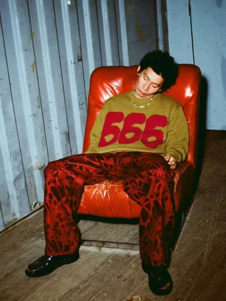 Supreme x 3e Sport Knit Sweater Black '666' Graphic Sweater - 11