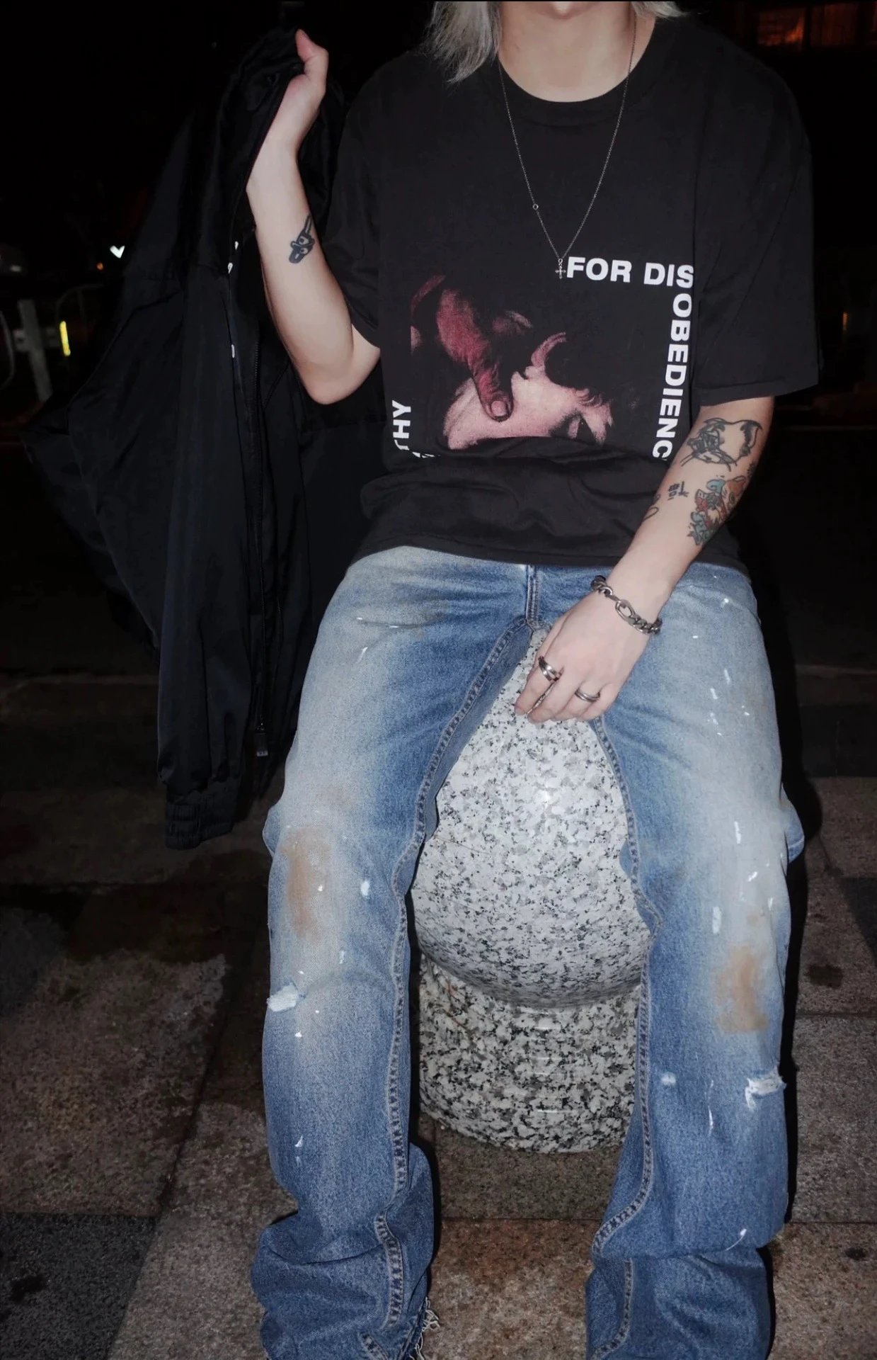 Saint Laurent Ripped Distressed Brown Jeans - 43