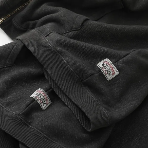 A Bathing Ape Bapesta Logo Embroidered Navy Work Jacket - 6