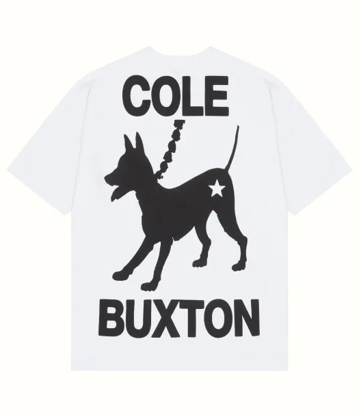 Cole Buxton Dog Silhouette White T-Shirt - 1
