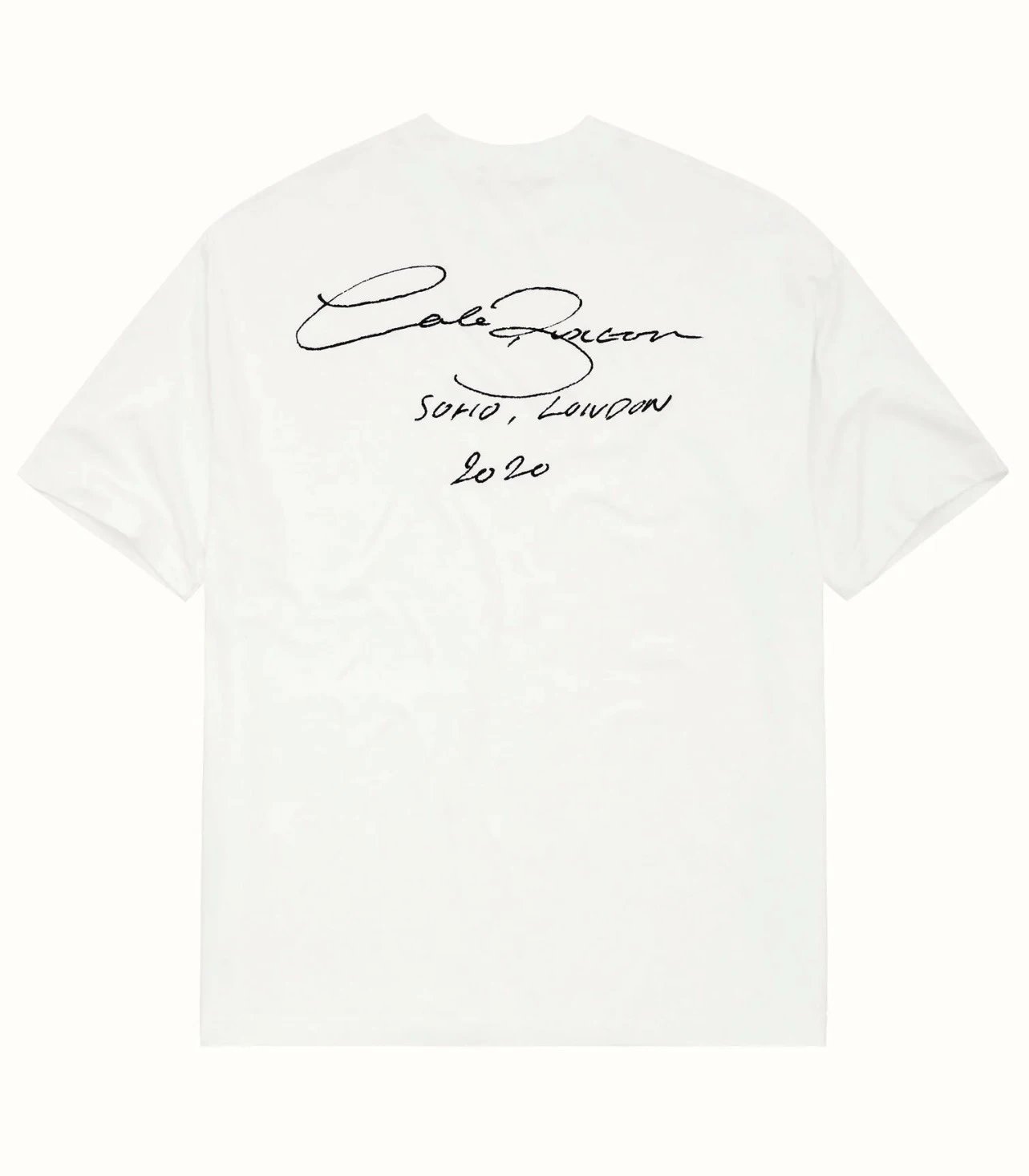 Cale Zacca x Soho London 2020 Signature Print White T-Shirt - 1