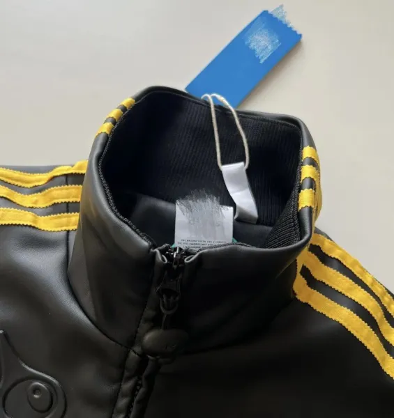 Adidas Originals Track Jacket Black Yellow Embossed Owl Graphic Jacket - 5