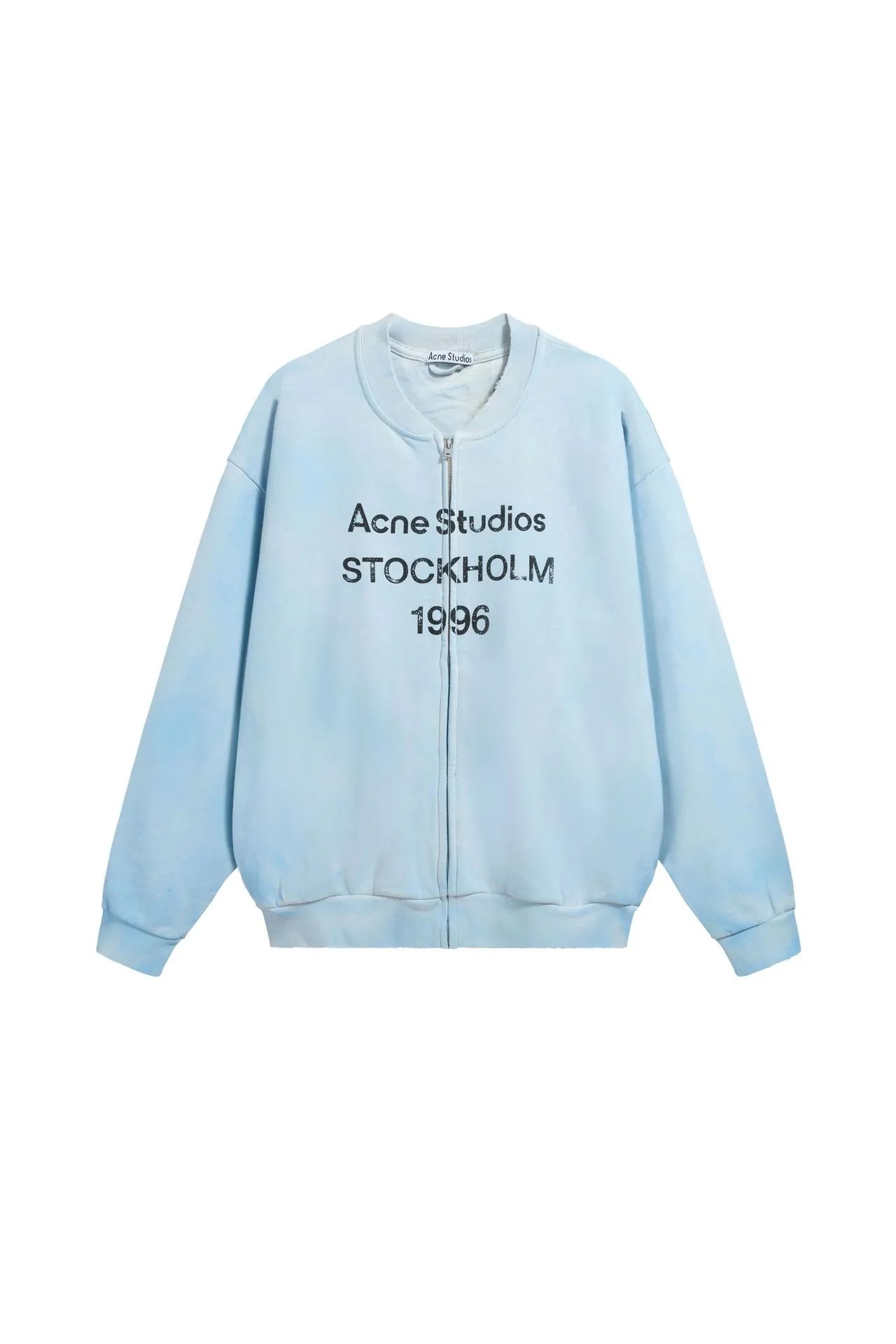 Acne Studios Stockholm 1996 Logo Zip-Up Jacket Light Blue - 1