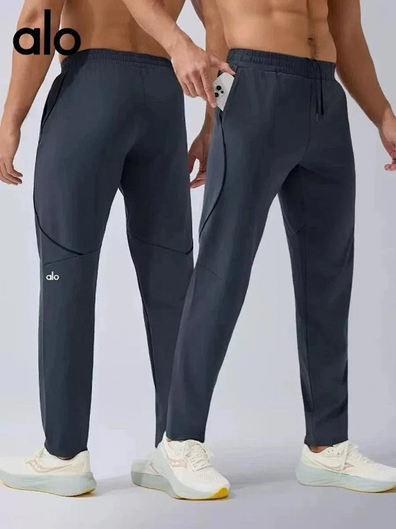 Alo Sports and Leisure Pants 2026 Spring/Summer Casual Pants Running Small Feet Fitness Breathable Men's Outdoor Lightweight Straight Pants