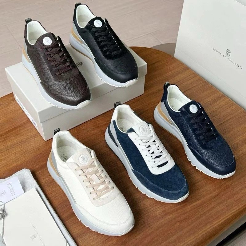 New European breathable sports shoes for men in foreign trade, comfortable and versatile, trendy and casual shoes, fashionable men's shoes, made of genuine leather