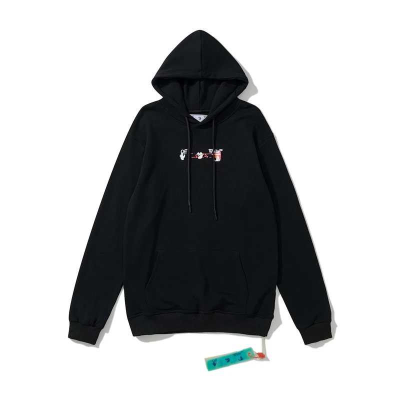 Off-White Diagonal Arrow Zip-Up Hoodie White - 36