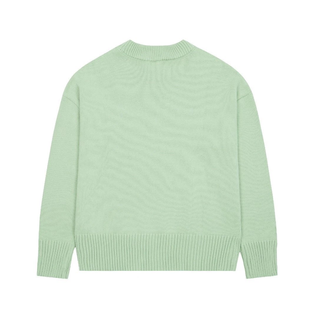 Ami Paris Heart Logo Cardigan Mint Green - 19