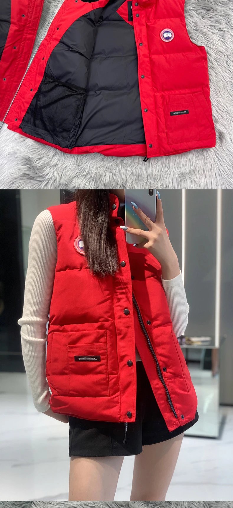 Stone Island Compass Patch Down Vest Navy - 13
