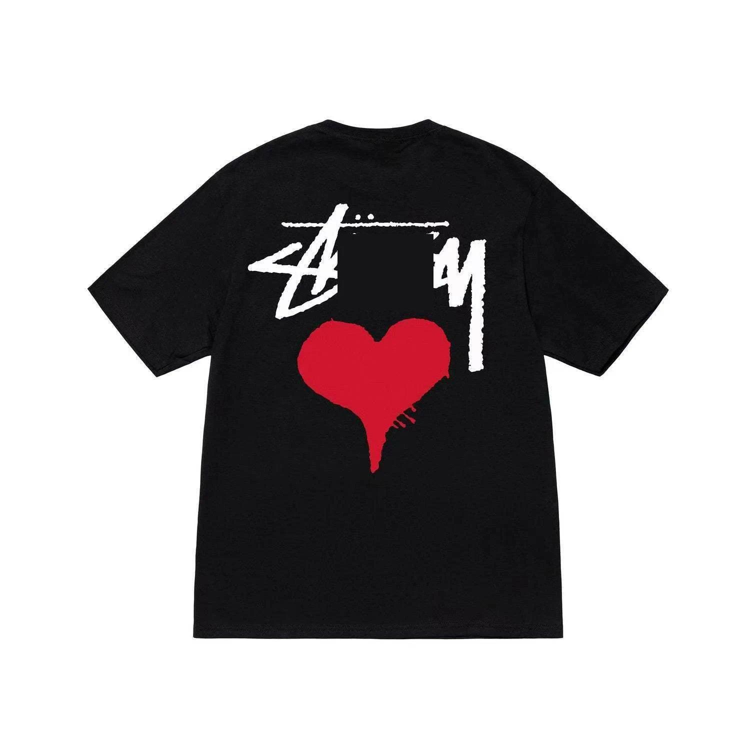 Peach Heart Short Sleeve Black