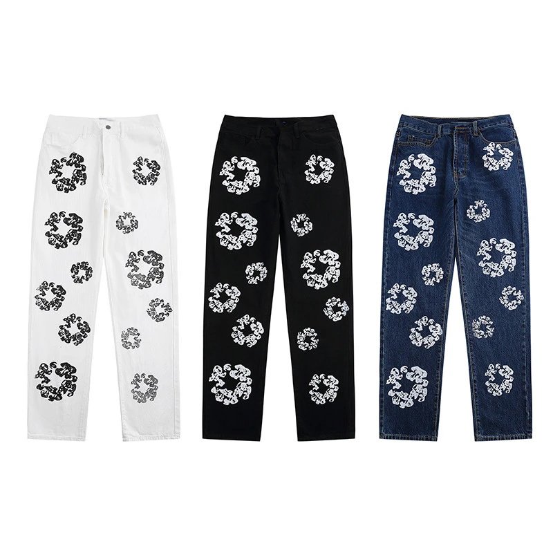 Gallery Dept Floral Print White Jeans - 13