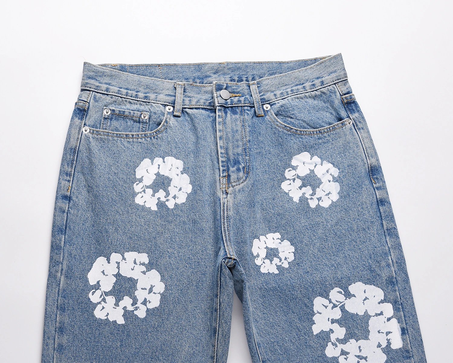 Gallery Dept Floral Print White Jeans - 18