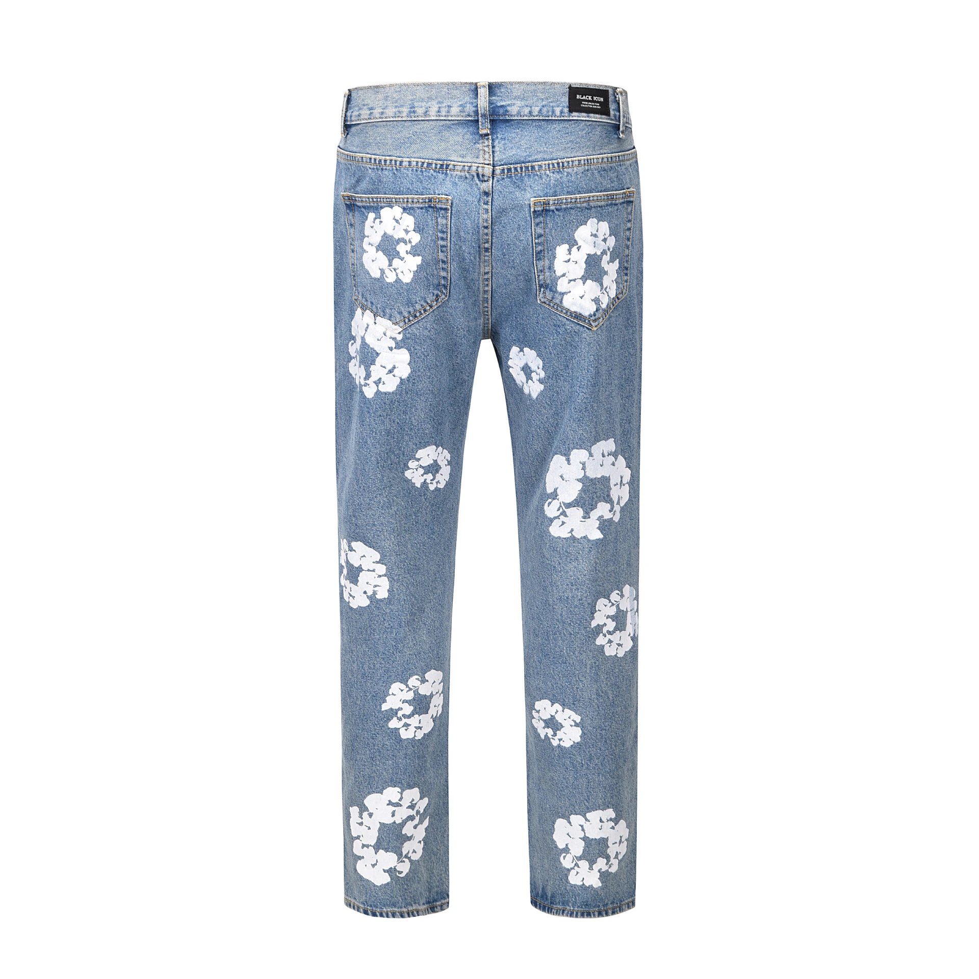 Gallery Dept Floral Print White Jeans - 21