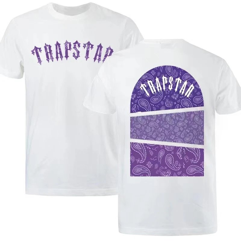 Trapstar Purple Paisley Hoodie White - 12