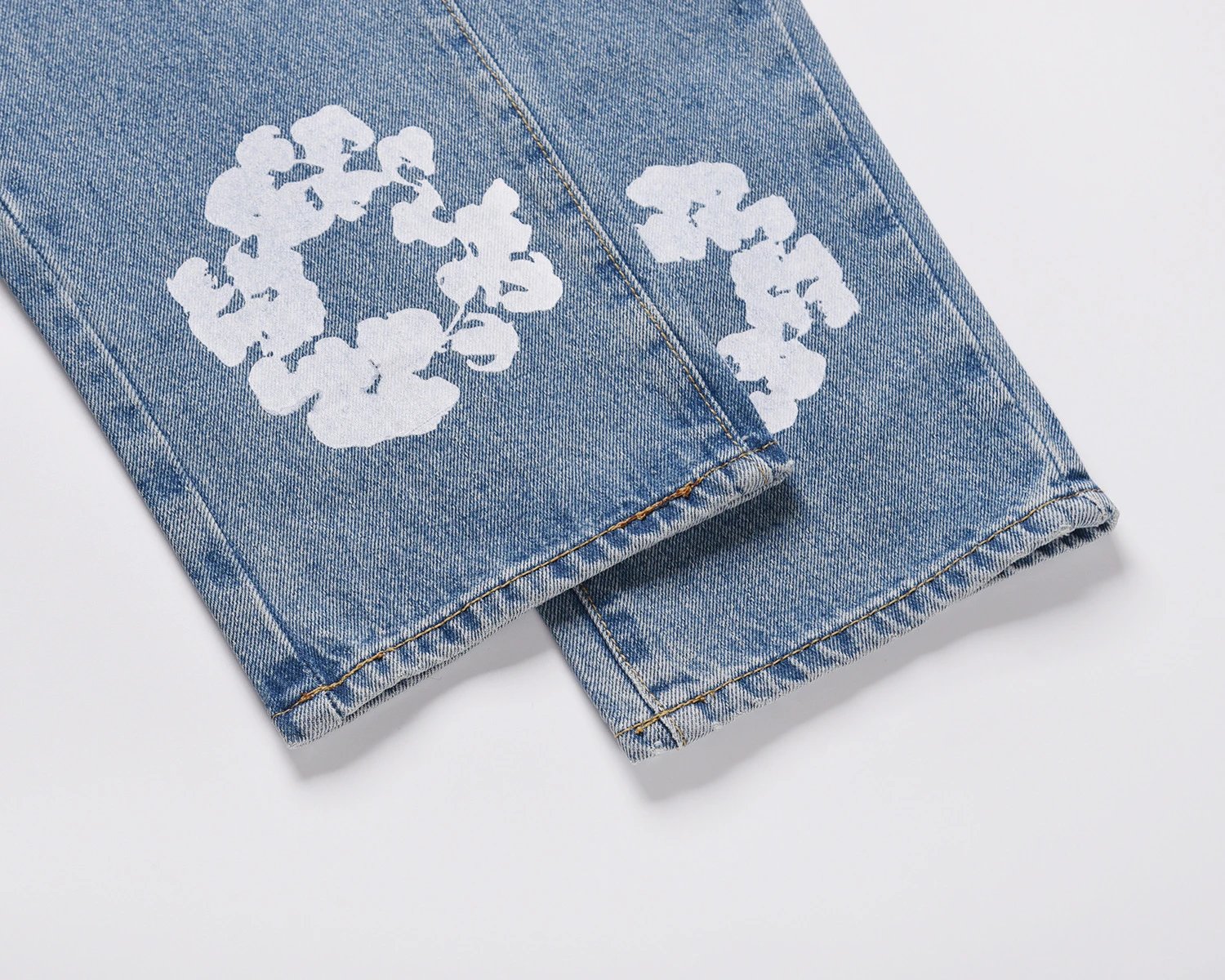 Gallery Dept Floral Print White Jeans - 19