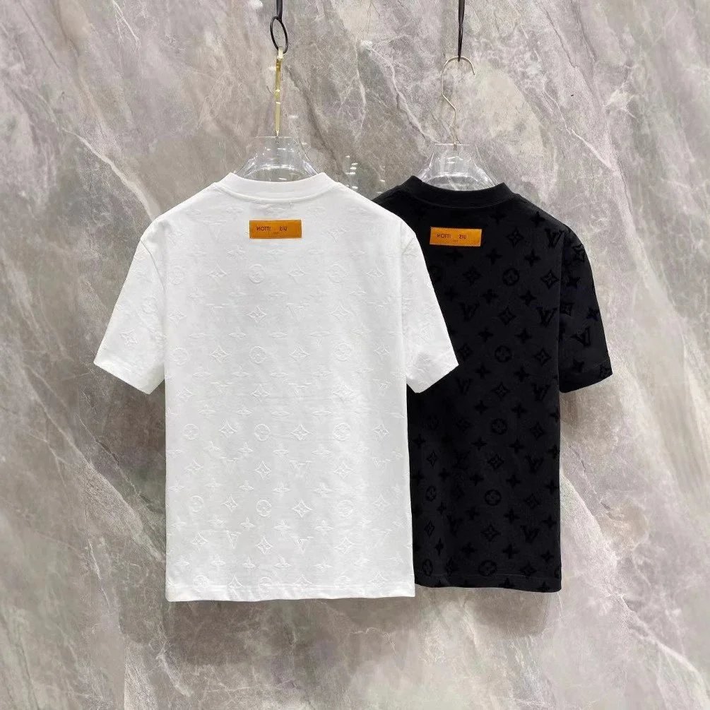 Louis Vuitton T-Shirts Monogram floral embroidered crew-neck T-shirt image 8