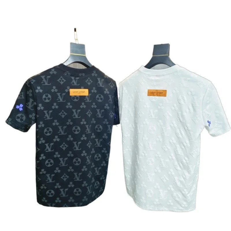 Louis Vuitton T-Shirts Monogram floral embroidered crew-neck T-shirt image 9