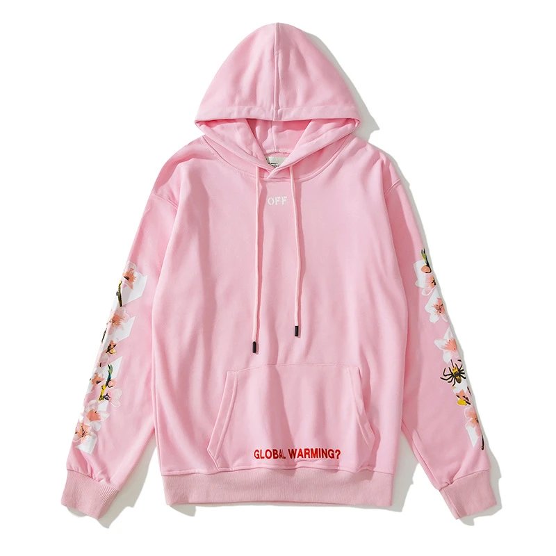 Off-White Diagonal Arrow Zip-Up Hoodie White - 19