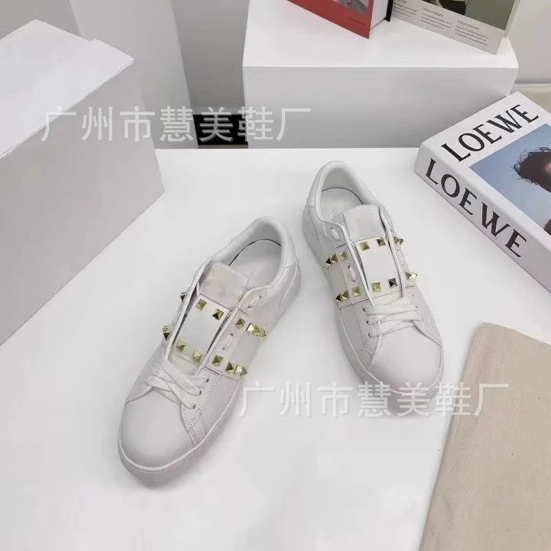 Valentino Rockstud Low-Top White Sneakers - 12