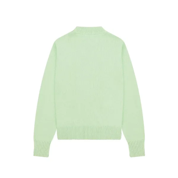 Ami Paris Heart Logo Knit Cardigan White - 11