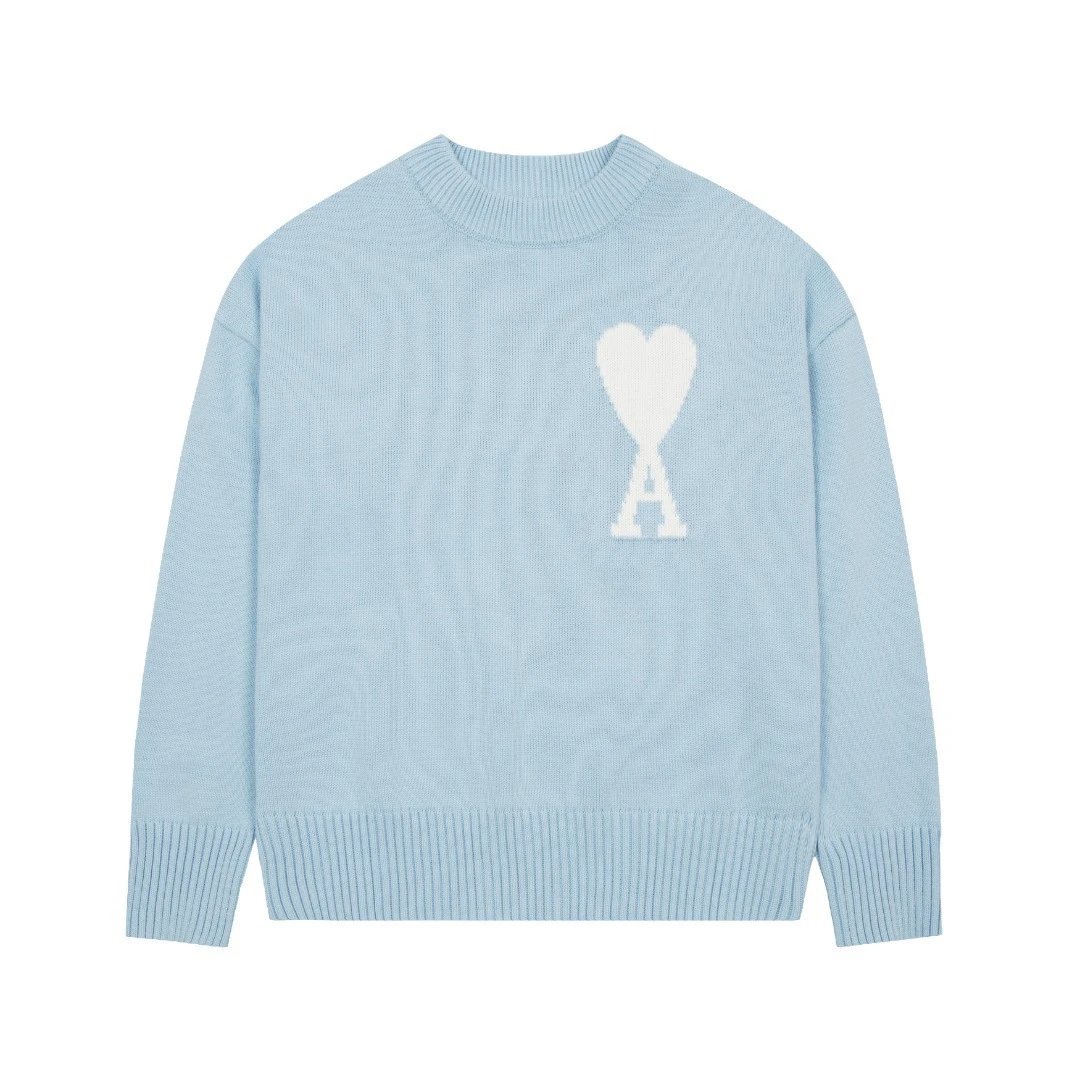 Ami Paris Heart Logo Cardigan Mint Green - 12