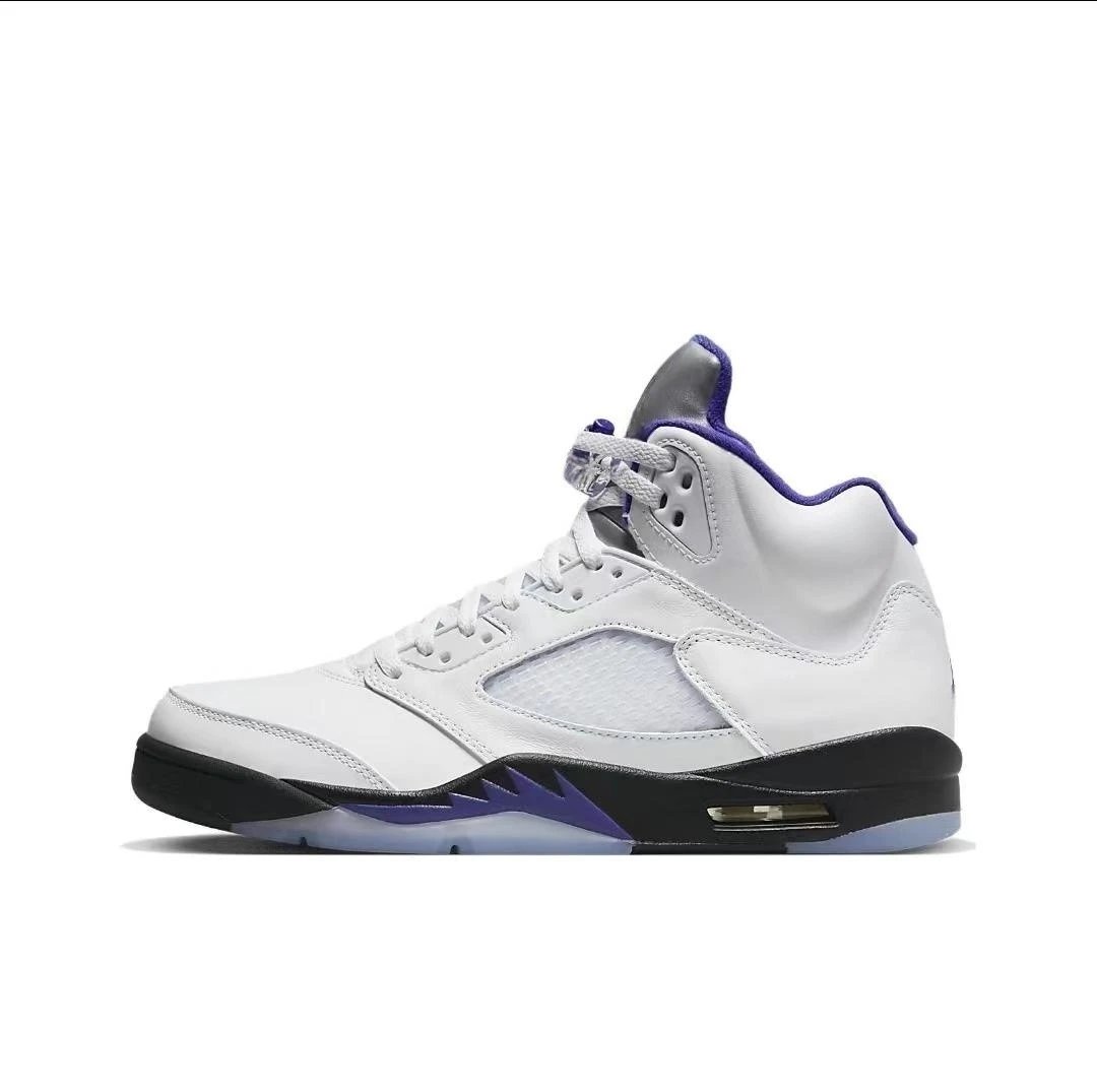 AJ5 White Purple