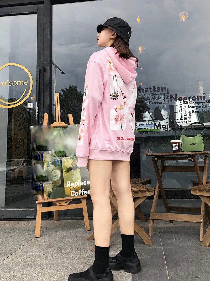 Off-White Diagonal Arrow Zip-Up Hoodie White - 16