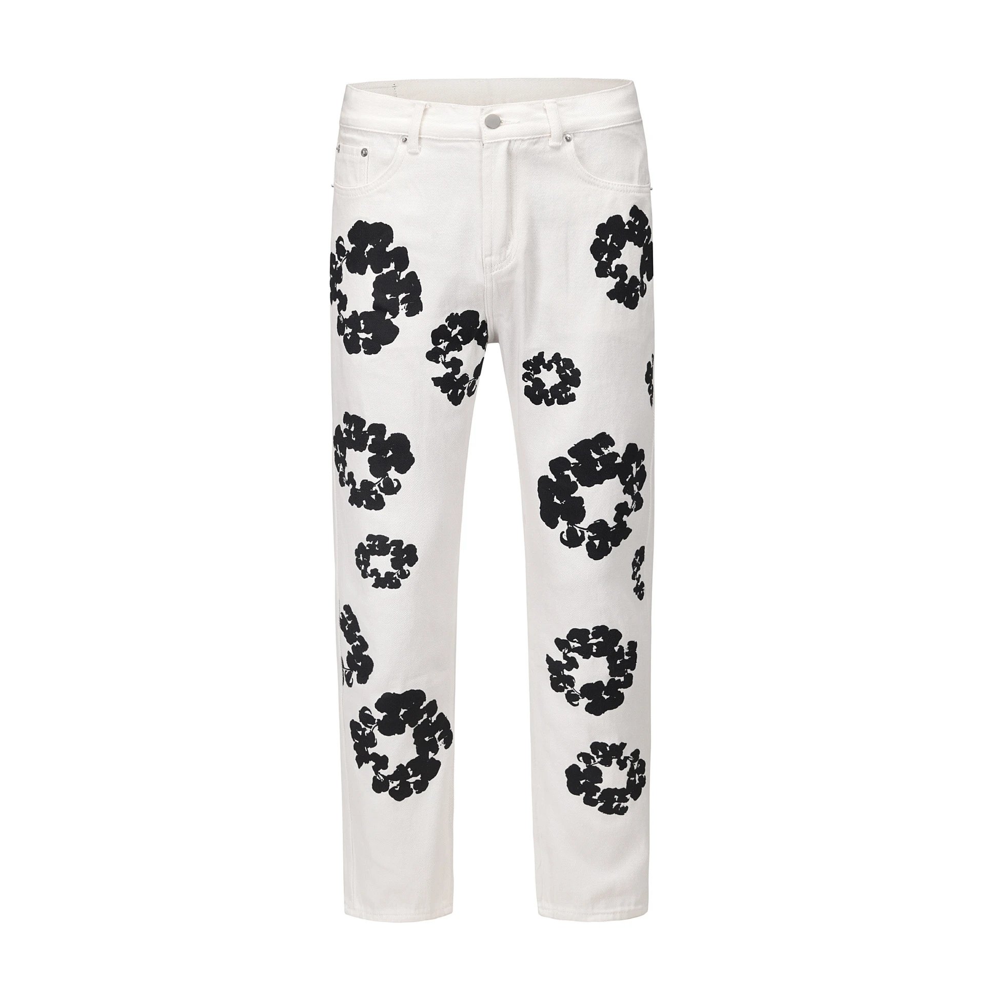Gallery Dept Floral Print White Jeans - 17