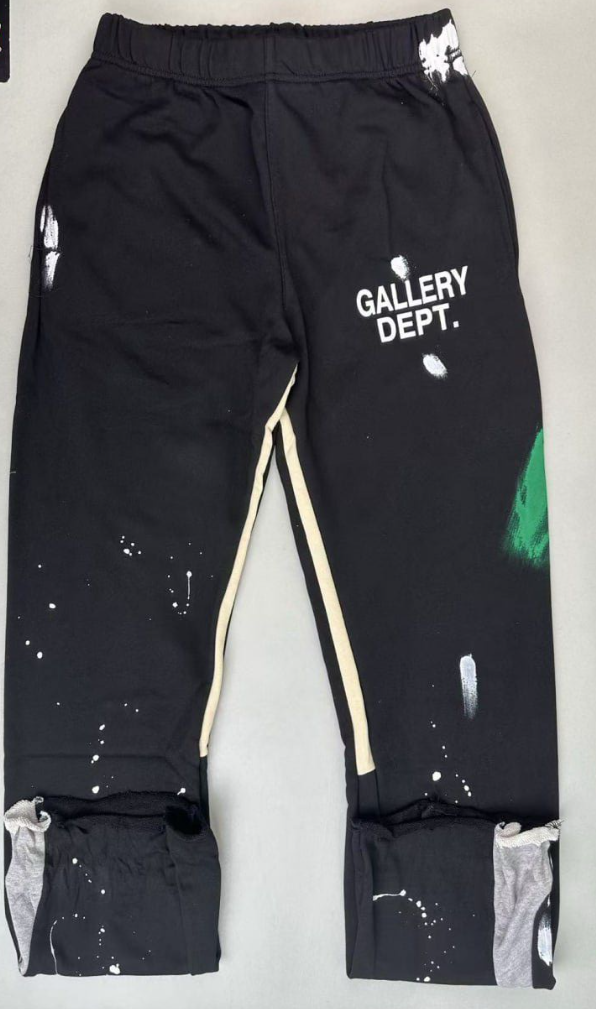 Gallery Dept. Flare Hand Painted Sweatpants Black