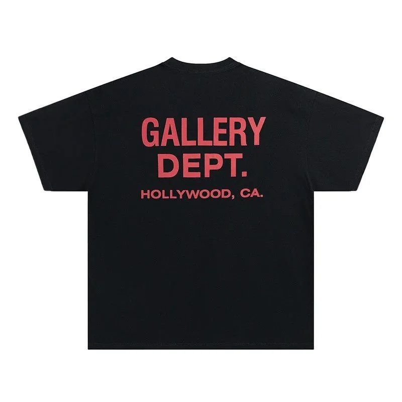 Black with Red Lettering