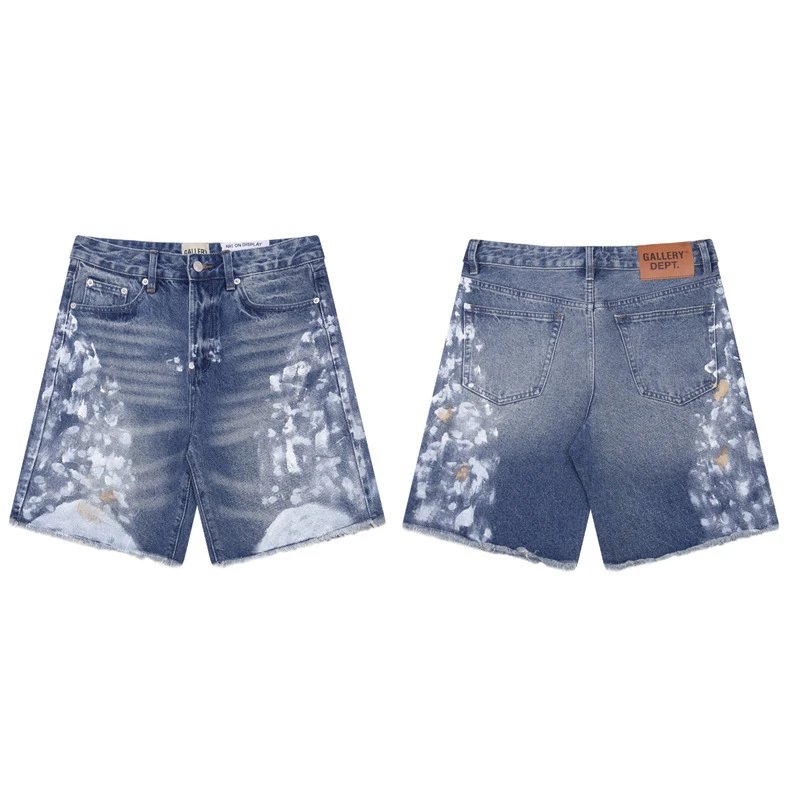 Gallery dept paint splatter jorts