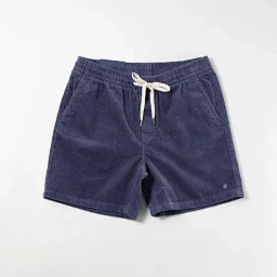 thumbnail for RL Ruff pony label loose cropped breathable couple pants embroidered summer casual cotton corduroy shorts men