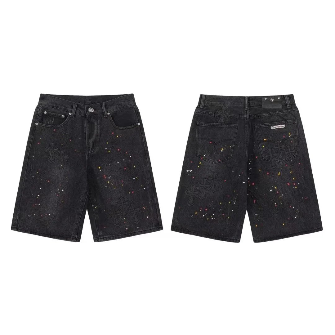 Unbranded Shorts Denim with cross patches — 01