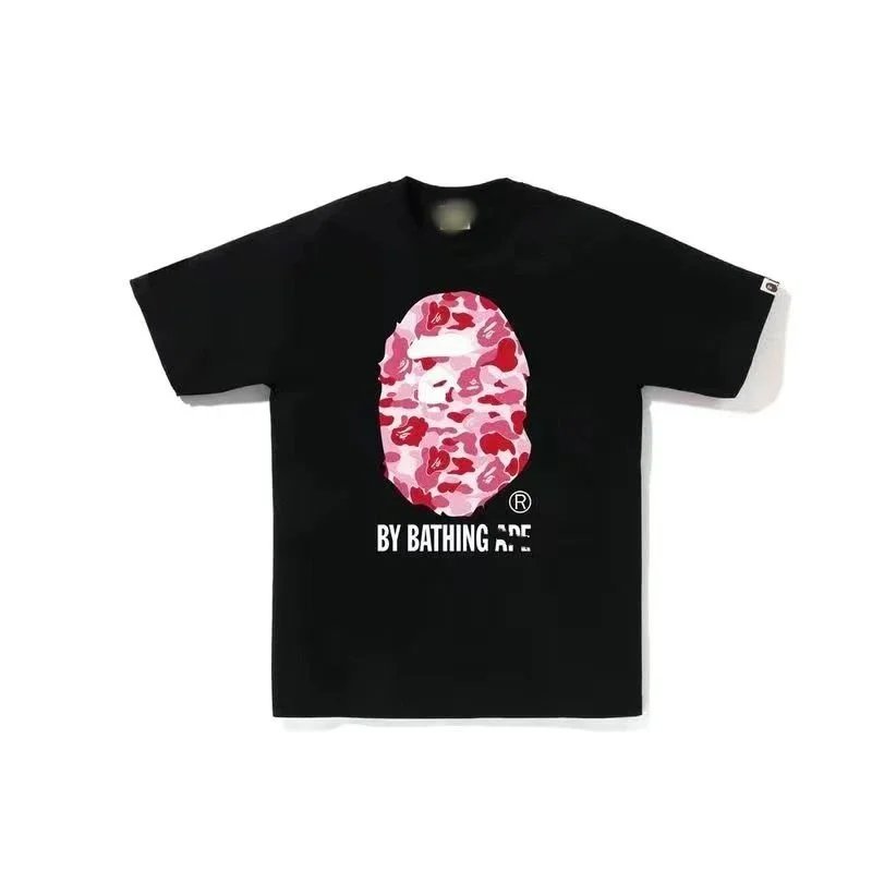 Bathing Ape Bape Camo Head T-Shirt in Black/Pink Black
