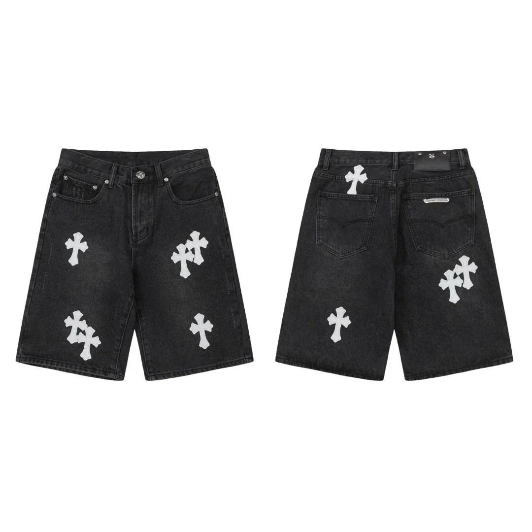 Unbranded Shorts Denim with cross patches — 07