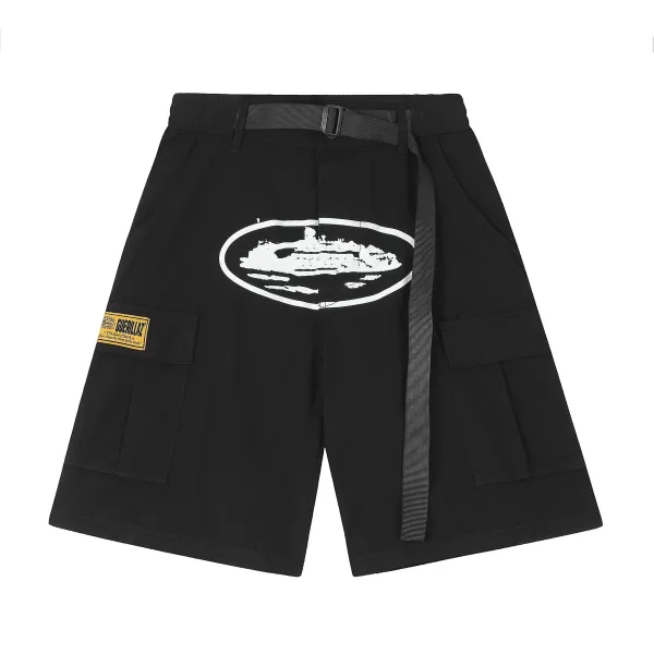 GRA ORTZ Gray Graphic Shorts - 5