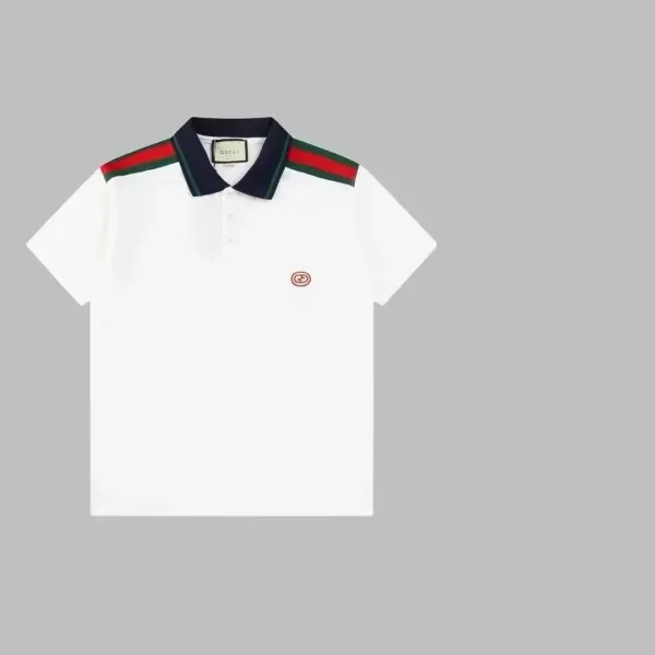 Gucci Web-Striped Polo White - 1