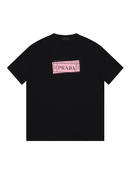 Prada Ticket Print Black T-Shirt - 1