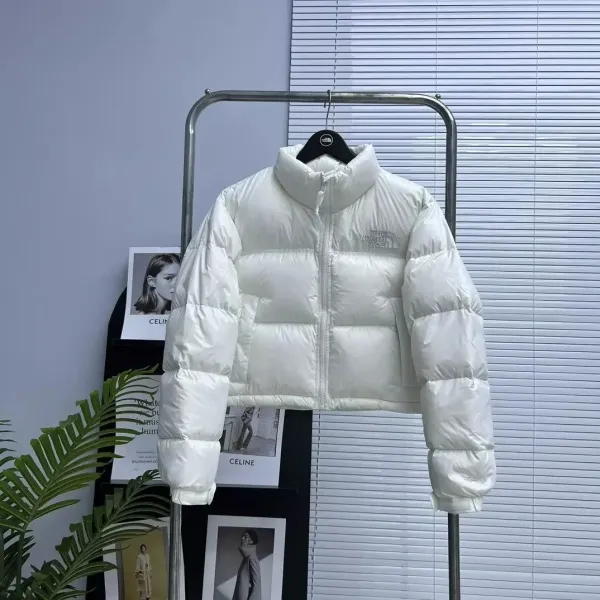 The North Face Nuptse Short Puffer Jacket White - 1