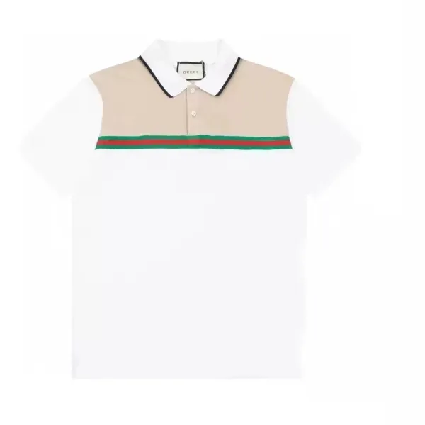 Gucci Web Stripe Color-Block Polo Shirt - 1