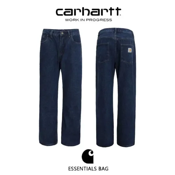 Design Utility Workwear Jeans Navy Blue Jeans - 4