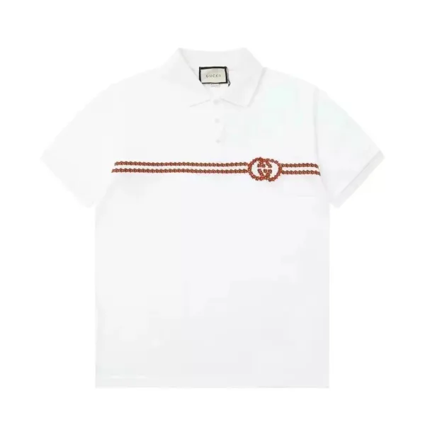 Gucci Beaded Web Stripe Polo White - 1