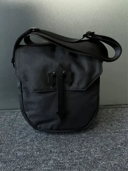 Chrome Hearts Cross Pendant Black Nylon Crossbody Bag - 1