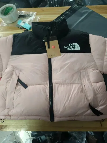 Moncler Maya Down Jacket Off-White with Red-White-Blue Stripe - 6