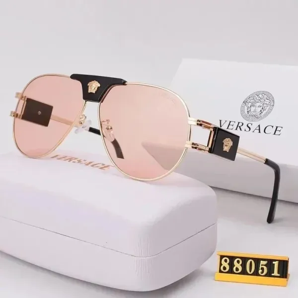 Versace Square Frame Blue Acetate Sunglasses - 4