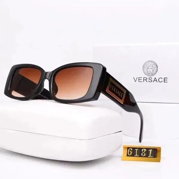 Versace Square Frame Brown Gradient Sunglasses - 1