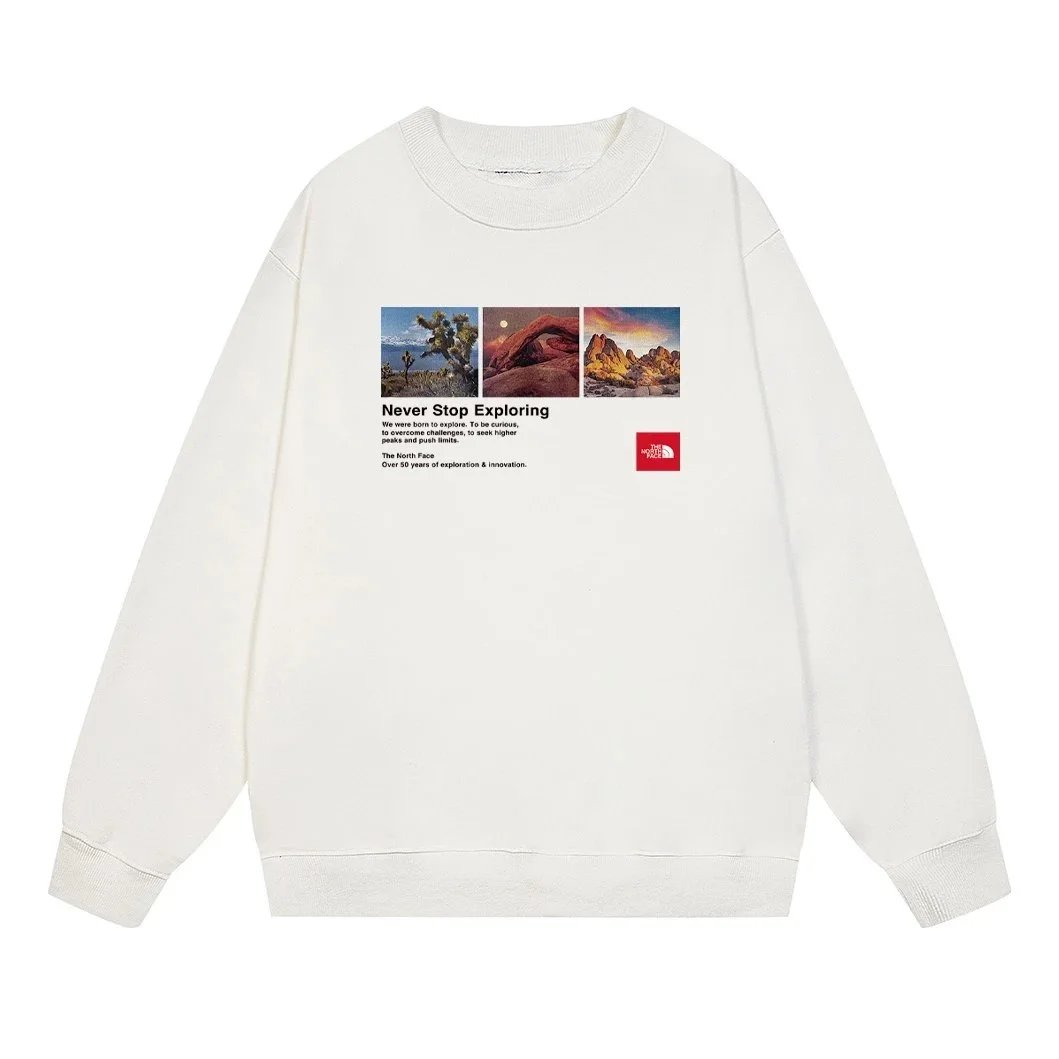 The North Face Mountain Print Hoodie White - 6